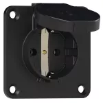 Gniazdo wtyczkowe wersja SCHUKO 16A 2P+Z 230V 50/60Hz IP54, tylne podłączenie kołnierz 70X70, styki niklowane, czerwone 105-7s