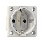 Gniazdo wtyczkowe SCHUKO 16A 2P+Z 230V 50/60Hz IP54, boczne podłączenie kołnierz 50X50, ochrona przed dziećmi, styki niklowane