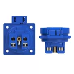 Gniazdo wtyczkowe wersja SCHUKO 16A 2P+Z 230V 50/60Hz IP54, tylne podłączenie kołnierz 50X50, ochrona przed dziećmi, styki niklowane 1050-0bc
