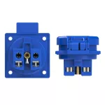 Gniazdo wtyczkowe wersja SCHUKO 16A 2P+Z 230V 50/60Hz IP54,tylne podłączenie kołnierz 50X50, styki niklowane, białe