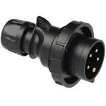 Wtyczka przenośna SHARK 32A 3P+Z+N 400V 50/60Hz 6h IP67, seria MIDNIGHT