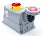 Gniazdo stałe POWER TWIST z wyłącznikiem 0-1 63A 3P+Z+N 400V 50/60Hz 6h IP66/67