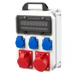 Rozdzielnica z tworzywa seria ECOLINE końcowa przenośna 230/400 V 32 A IP54 320x222x114 mm 90EKO101
