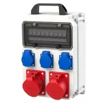 Rozdzielnica z tworzywa seria ECOLINE końcowa przenośna 230/400 V 32 A IP54 320x222x114 mm 90EKO102