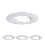 PAULMANN Oprawa do wbudowania CALLA LED 5W 400lm okrągła stała 3000/4000/6500K IP65 230V biały matowy