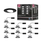 PAULMANN Zestaw opraw do wbudowania CALLA LED 10X6W 500lm okrągła wychylna 4000K IP65 230V czarny matowy