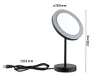 Lusterko kosmetyczne MASUA LED 4W 2700/4000/6500K +wyłącznik IP44 230V czarny matowy / metal