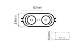 LED line Moduł OPTO 2x SMD2835 12V 6500K 2W