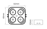 LED line Moduł OPTO 4x SMD2835 12V 6500K 3W