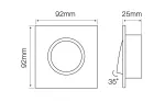LED line Oprawa sufitowa kwadratowa ruchoma SLIM srebro szcz AKROS