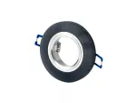 LED line Oprawa szklana okrągła czarna 90x26x10mm mrożona GLIKKA
