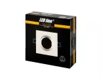 LED line Oprawa szklana kwadrat biała 90x25x10mm mrożona GLIKKA