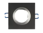 LED line Oprawa szklana kwadrat czarna 90x25x10mm mrożona GLIKKA