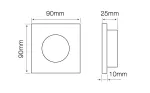 LED line Oprawa szklana kwadratowa srebrna 90x25x10mm