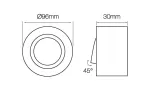 LED line Oprawa wpuszczana okrągła ruchoma czarna ROLLO MIDI