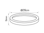 LED line Ramka do Easy Fix AURA 18W chrom okrągła
