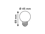 Żarówka E27 1W 3000K 80lm 230V G45 LITE