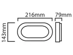 LEDOM BULKHEAD 12W 4000K 220-240V owal SMD5730