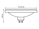 LEDOM ES111 9W 4000K 850lm 175-265V czarna