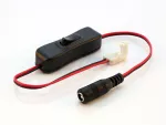 LED line złączka do taśm LED CLICK CONNECTOR pojedyncze 8 mm 2 PIN z przewodem do gniazda DC oraz włącznikiem