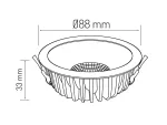 LED line downlight 7W 700lm 4000K QUANTUM