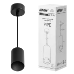 LED line oprawa zwieszana GU10 czarna PIPE