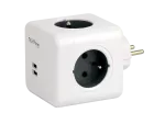 AURA line CUBE rozgałęźnik 4 gniazda 2xUSB