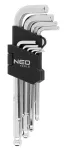 Klucze Torx, zestaw 9 szt.