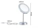 Lusterko kosmetyczne MASUA LED 4W 2700/4000/6500K +wyłącznik IP44 230V chrom / metal