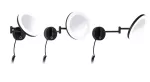 Lusterko kosmetyczne MASUA LED 4W 2700/4000/6500K +wyłącznik IP44 230V czarny matowy / metal