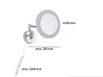 Lusterko kosmetyczne MASUA LED 4W 2700/4000/6500K +wyłącznik IP44 230V czarny matowy / metal
