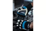 STOR rękawice skórzane mechaniczne czarne/niebieskie 8