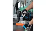 STOR rękawice skórzane mechaniczne czarne/niebieskie 8