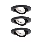 PAULMANN Zestaw opraw LED 3x4.8W 450 lm 3000K 230V czarny-mat