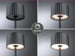 Lampka stołowa solarna ELSE LED DIM USB-C 3,7W 250lm 2700K IP44 czarny / aluminium