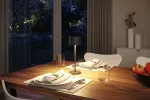 Lampka stołowa solarna ELSE LED DIM USB-C 3,7W 250lm 2700K IP44 czarny / aluminium