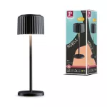 Lampka stołowa solarna ELSE LED DIM USB-C 3,7W 250lm 2700K IP44 czarny / aluminium