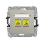 ICON Mechanizm gniazda światłowodowego/optycznego podwójnego taupe