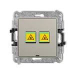 ICON Mechanizm gniazda światłowodowego/optycznego podwójnego, bez pola opisowego taupe