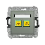 ICON Mechanizm gniazda światłowodowego/optycznego podwójnego szałwiowy