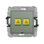 ICON Mechanizm gniazda światłowodowego/optycznego podwójnego, bez pola opisowego szałwiowy