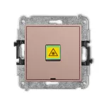 ICON Mechanizm gniazda światłowodowego/optycznego pojedynczego, bez pola opisowego łososiowy