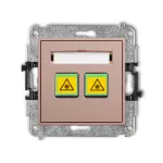 ICON Mechanizm gniazda światłowodowego/optycznego podwójnego łososiowy