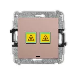 ICON Mechanizm gniazda światłowodowego/optycznego podwójnego, bez pola opisowego łososiowy