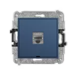 ICON Mechanizm gniazda komputerowego pojedynczego 1xRJ45, kat. 8, ekranowany, 8-stykowy, bez pola opisowego navy blue