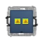 ICON Mechanizm gniazda światłowodowego/optycznego podwójnego, bez pola opisowego navy blue