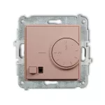 MINI Mechanizm elektronicznego regulatora temperatury z czujnikiem podpodłogowym łososiowy