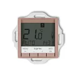 MINI Mechanizm uniwersalnego elektronicznego tygodniowego regulatora temperatury (podświetlenie niebieskie)  łososiowy