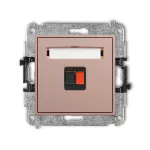 MINI Mechanizm gniazda głośnikowego pojedynczego łososiowy