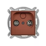 MINI Mechanizm gniazda abonenckiego RTV końcowego 2dB terakota